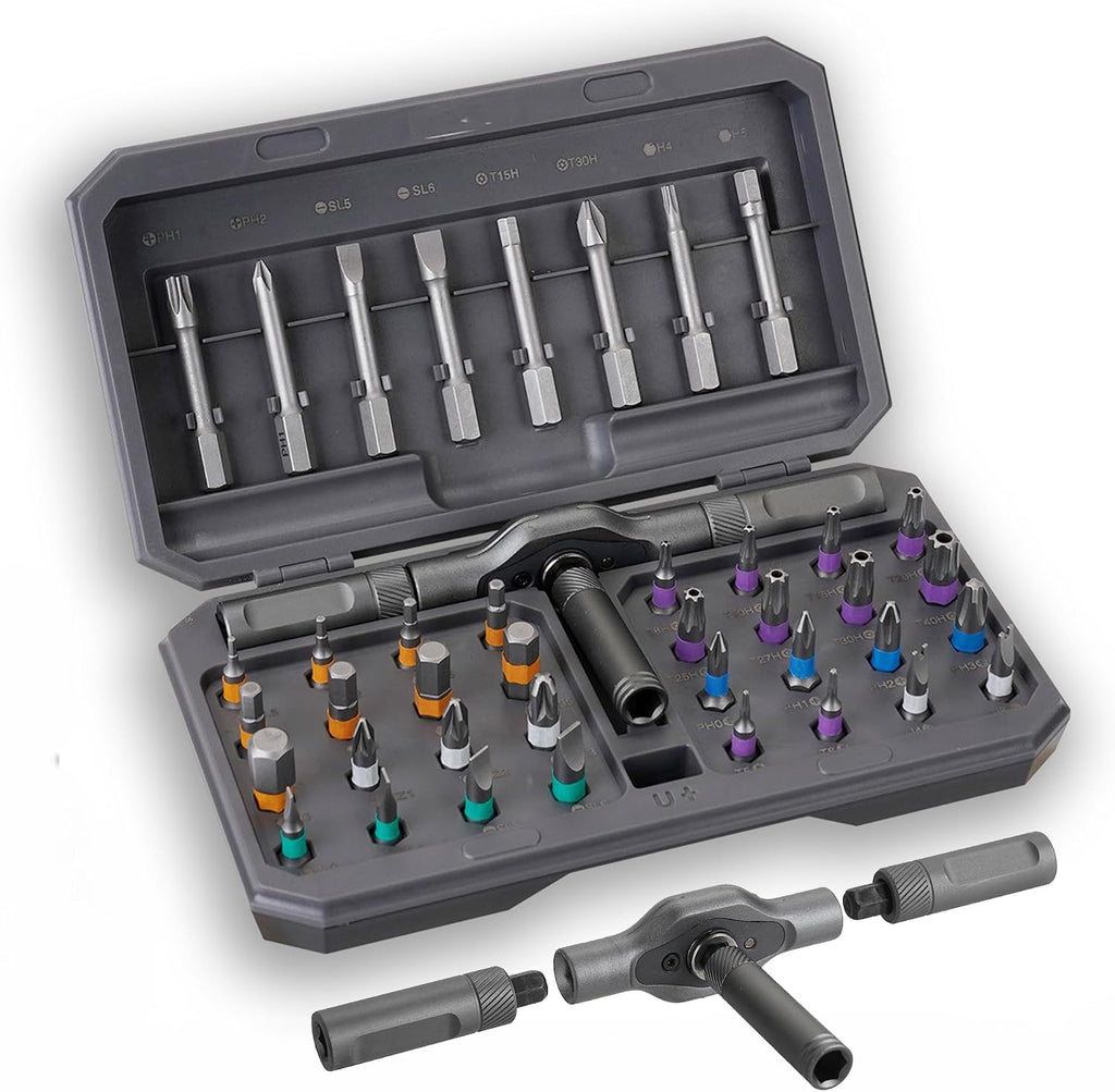 42 in 1 Magnetic Ratchet Screwdriver Set with T-Handle