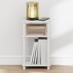Furinno JUST Toolless 3-Tier Night Stand, Open Storage, White