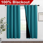 NICETOWN 100% Blackout Window Curtain Panels, Full Light Blocking Drapes - Image 2