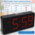 Peakeep Digital Alarm Clock for Bedroom Bedside, Large Display 5 Dimmers