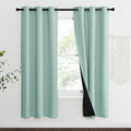 NICETOWN Aqua Blue 100% Blackout Curtain Set, Thermal Insulated & Energy by NICETOWN