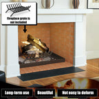 Fireplace Tray,Rectangle Fireplace Pan Extend Up to 31'' Length,Adjustable Ash Pan with Handles for Fireplace Grate Ash Collection,13'' Front to Back,Include a Cleaning Brush