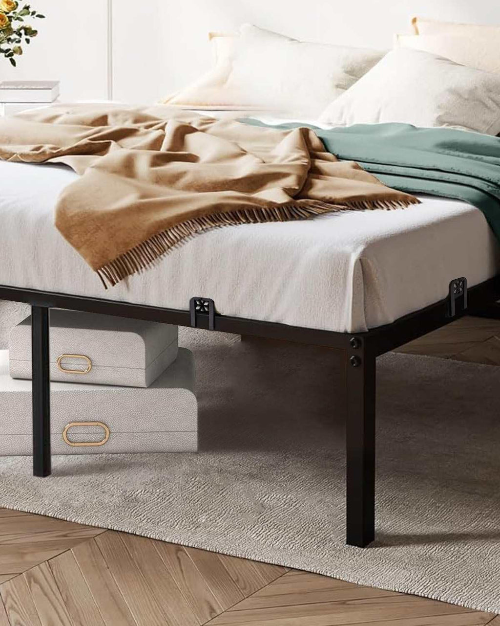 TUPSKY Non-Slip Mattress Gaskets, Adjustable Bed Frame Gripper, 6-Pack