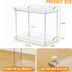 Yieach 2 Tier Bathroom Counter Organizer,Tiered Bathroom Organizer for Makeup,Perfume,Beauty Products,Skincare Organizers Shelf,Vanity Storage Tray for Bedroom,Spice Racks for Kitchen Corner,Rectangle