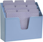 Acrimet Horizontal Triple File Folder Organizer Sorter, Letter Size, Blue