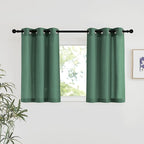 NICETOWN Olive Green Linen Kitchen Window Curtains Over Sink, Grommet Thick by NICETOWN
