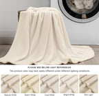 BEDELITE Fleece Blanket Beige Throw Blankets - Image 3