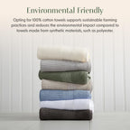 100% Cotton Bath Towel Set | 6-Piece Set | Textured | Blue