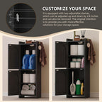 Arbuxzuy Small Bathroom Storage Cabinet with 2 Doors and Adjustable Shelf