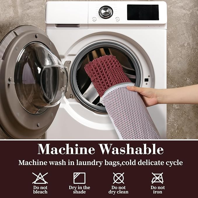 RESARE Waffle Bathroom Runner Rugs, Super Absorbent Bath Mat Non Slip Washable - Image 6