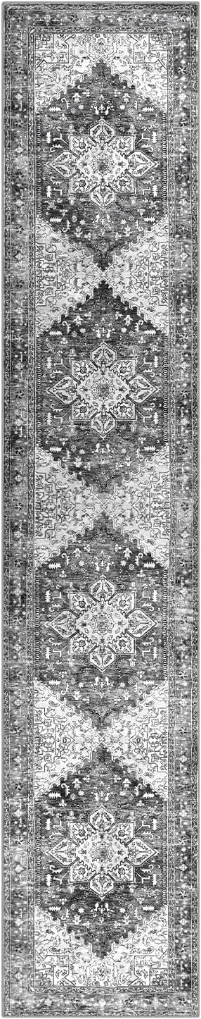 Yamaziot Washable Runner Rug, 2x10 Non-Slip Boho Vintage Hallway Rug Runner - Image 3