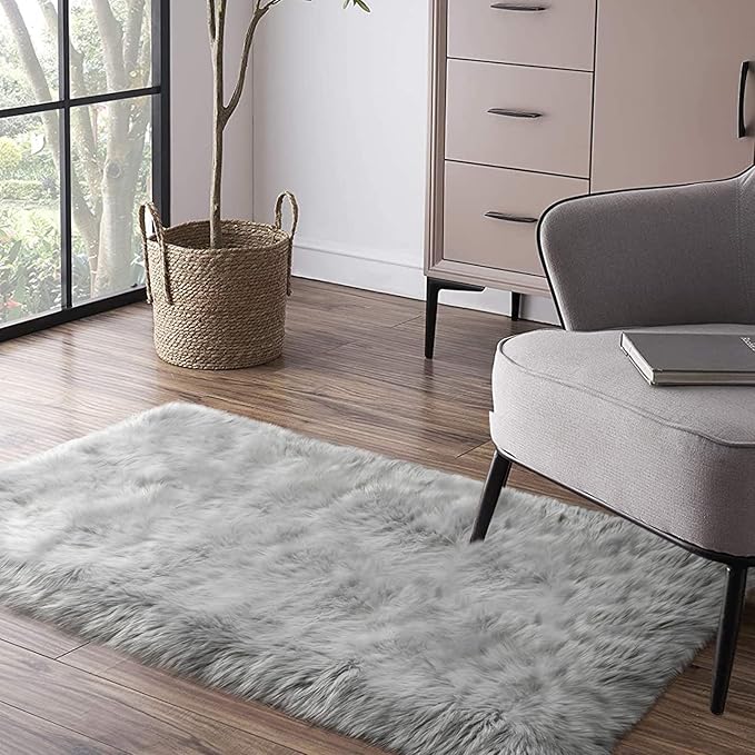 Faux Fur Rug, Indoor Shaggy Plush Floor Carpets Luxury Home Decor - Image 3