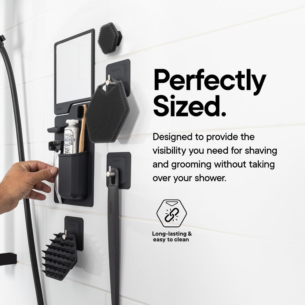 TOOLETRIES Oliver Shower Mirror for Shaving - Charcoal