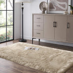 Beige Fluffy Rug for Bedroom, Soft Shag Rug for Sofa Couch Cushion, Cozy Shaggy - Image 8