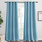 NICETOWN Teal Blue Blackout Curtains 120 inches Length by NICETOWN