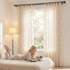 jinchan Evelyn Embroidered Linen Curtains - Image 6