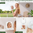 FUNTOUCH Rechargeable 7" Travel Makeup Mirror 30X Magnification,White