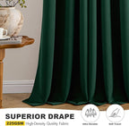 MIULEE Hunter Green Blackout Curtains - Image 5