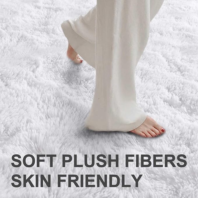 Area Rugs for Living Room, 6x9 Feet Soft Fluffy Shagg Plush Rug High Pile Large - Image 5
