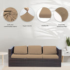 8Pcs Stretch Patio Cushion Covers, Outdoor Couch Covers Replacement, Outdoor - Image 3