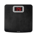 Taylor Digital Bathroom Scale, 440 lb Cap, Red LED, Anti-Slip, Black