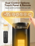 Uthfy 33'' Space Heaters for Indoor Use, 1500W Electric Heaters, 3D Flame