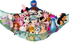 Large Stuffed Animal Storage Hammock 1 Pack | Holds 12 lbs | Corner Stuffed Animal Organizer | Plushie Net for Stuffed Animals | Stuffy Storage, Cute Bedroom, Room Decor | Blue