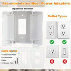 Tellegloww Safety Outlet Cover Box, 8 Pack