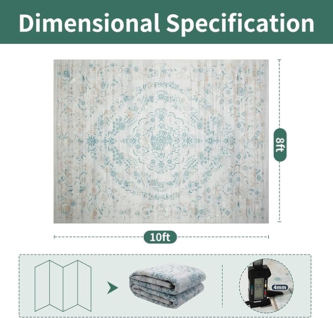 Washable Rugs 8x10 Area Rugs for Living Room-Modern Abstract Rugs for Bedroom - Image 2
