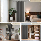 Joydeco Blackout Door Curtain for Doorway Privacy 78 Inches Long, Grommet - Image 4