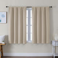 Simplebrand Ava Biscotti Beige Short Blackout Curtains by Simplebrand