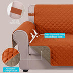 U-NICE HOME Recliner Chair Covers Reversible Quilted Water Repellent Pet - Image 4
