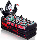 40 Inch Halloween Party Decorations Inflatable Cooler, 100+ Cans Halloween Party Supplies Large Capacity Scary Coffin Ghost Ice Bucket for Drink Beverage Holder, Halloween Decor for Outdoor Indoor