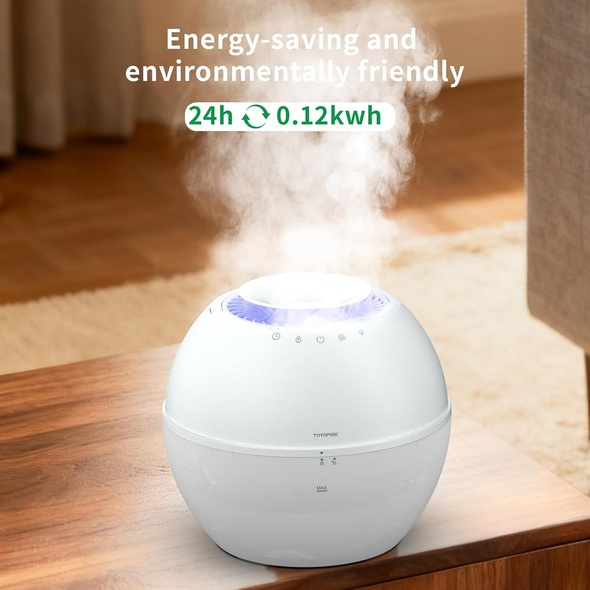 Dehumidifier & Humidifier 2-in-1 with Purifier, 101oz Tank, Whisper-Quiet Smart Steam Control for Bedroom, Baby Room, or Basement, Includes Drain Hose