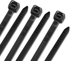 UL Listed Heavy Duty Cable Zip Ties 8 Inch, 500Pcs Industrial Nylon Durable Self Locking Wire Tie Wraps with 40 lbs Tensile Strength, UV & Heat Resistant for Home Office Garage Multiple Use - Black