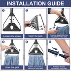 Commercial Industrial Mop for Floor Cleaning,3 Extra Large Replacement Head