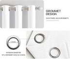 MIULEE Linen Textured Curtains for Bedroom Solid 100% Blackout Thermal - Image 4