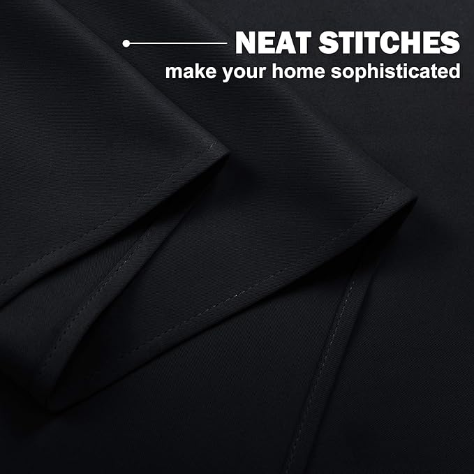 NICETOWN Black Small Window Curtains - Image 4
