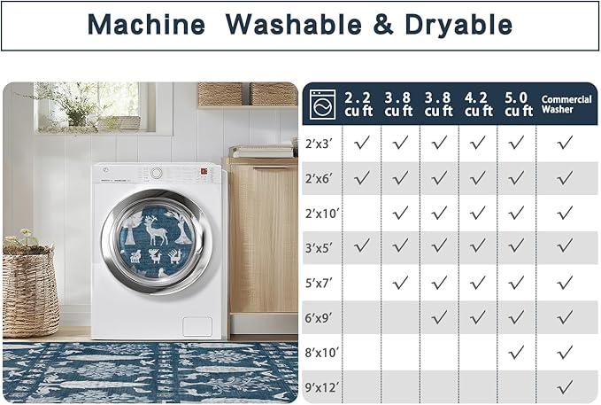 Washable Rugs 8x10 Area Rugs for Living Room, Dining Room- Large Ultra Soft - Image 9