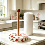 Ceramic Strawberry Paper Towel Holder Countertop Cute Kitchen Accessories
