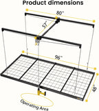FERO Overhead Garage Storage Rack 4x8, 500 lb Heavy-Duty Capacity