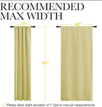 NICETOWN Paler Yellow Blackout Curtains 63 inches Long - Image 5