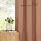 NICETOWN Rustic Linen 144 inch Long Curtains - Image 6