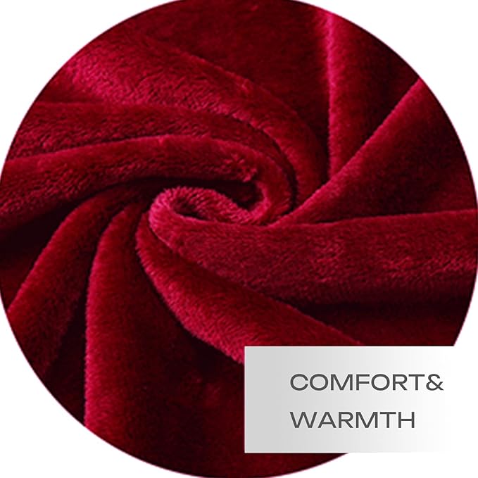 JIAHANNHA Red Throw Blanket Fleece Blanket 60"x80", Super Soft Cozy Plush Throw - Image 4