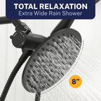 HammerHead Metal Dual Shower Head Combo With Handheld and Rainfall
