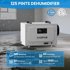 CADPXS 125 Pints Crawl Space Dehumidifier, Commercial Dehu with Drain Hose