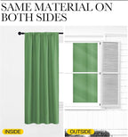 NICETOWN Kitchen Curtains, Short Blackout Drapes, Froest Green, Thermal - Image 5