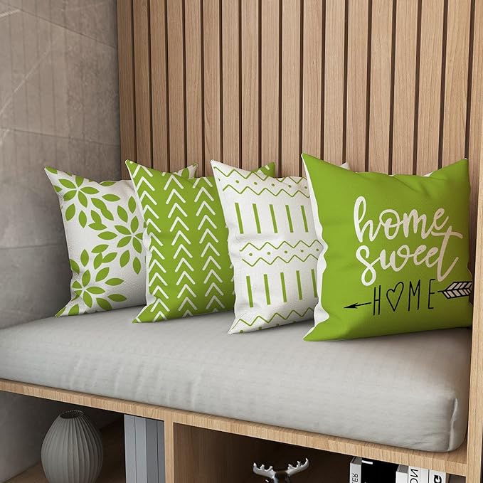 YCOLL Pillow Covers 16x16 Set of 4, Modern Sofa Throw Pillow Cover, Decorative - Image 7