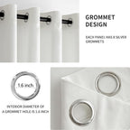 MIULEE Velvet Curtains Pure White Elegant Grommet Curtains Thermal Insulated - Image 2