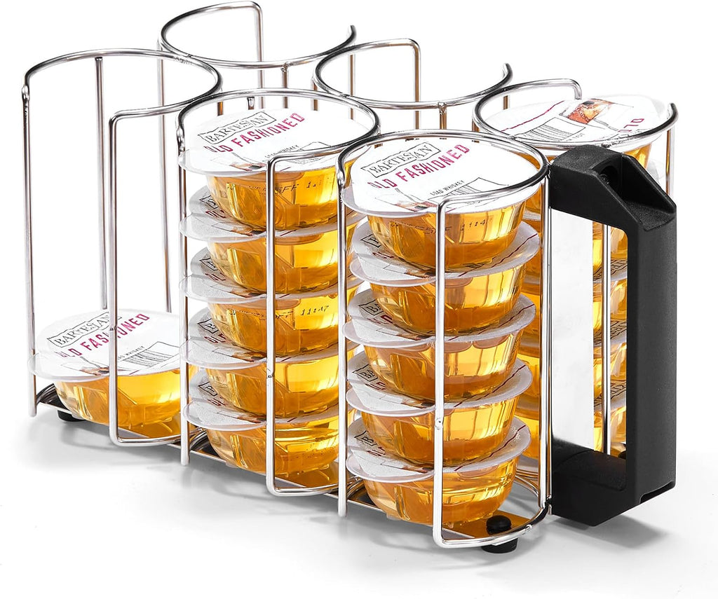Cocktail Capsules Holder for Refrigerator,Storage for Bartesian Cocktail Capsule in Refrigerator , Hold Up to 30 Capsule Pods, 304 Stainless Steel